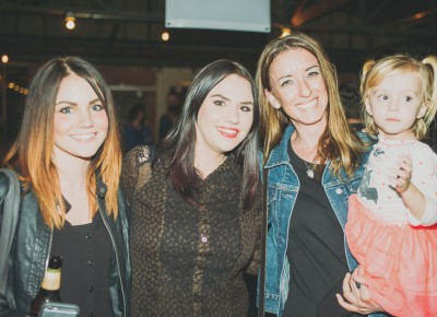 (L-R) Allee and Kira Fleming and Jill Leo pose together. Many of the attendees were family members of Big Cartel employees. Photo: @clancycoop