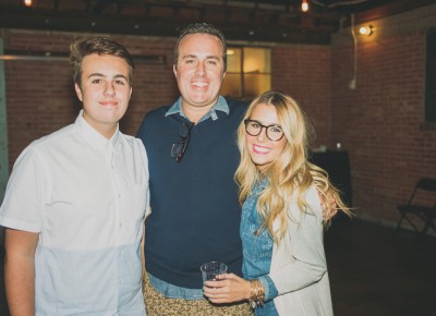 Ben, David and Kat Wilkenson pose during Color Animal's set. Photo: @clancycoop