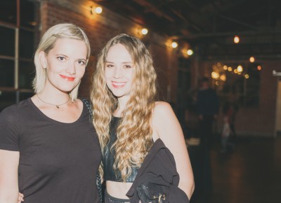 Denise Cartwright and Melanie McKlaws enjoying Color Animal's performance. Photo: @clancycoop