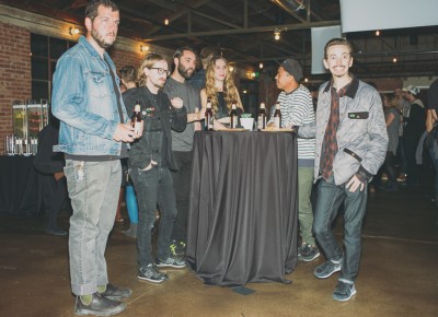 A group enjoying the free food and drinks. Photo: @clancycoop