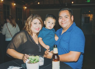 (L-R) Jessica, Anthony and Mario Hernandez posing before Color Animal started their set. Photo: @clancycoop