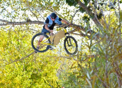 Willie Nelson, aka Cody Gessel, playing some air guitar. Seat Grab Nac-Nac. Photo by Andy Fitzgerrell