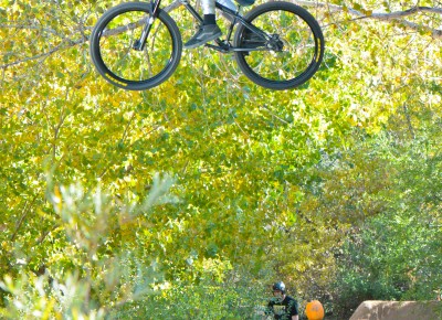 Christian Peper gets sideways. Photo by Andy Fitzgerrell