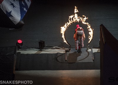 Clowning around with fire. Photo: Jake Vivori