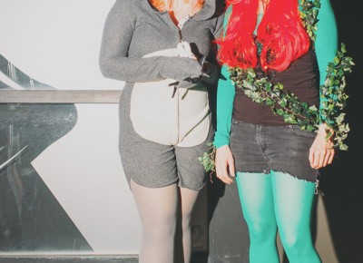 (L–R) Dani as Totoro and Etta as Poison Ivy. Photo: Tyson Call @clancycoop