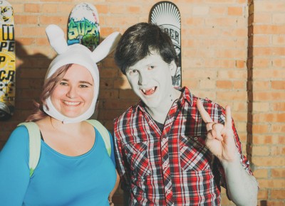 (L–R) Abby Hansen as Fionna and Liam Cochran as Marshall Lee. Photo: Tyson Call @clancycoop