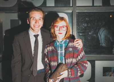 (L–R) Spencer Daley as Twin Peaks' Agent Dale Cooper and Rachel Urban as Log Lady. Photo: Tyson Call @clancycoop