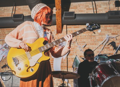 Dyana Durfee plays bass for The Go-Go's (Foster Body). Photo: Tyson Call @clancycoop