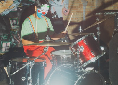 Colbert Tung playing drums as Rage Against the Machine (Wild Moth). Photo: Tyson Call @clancycoop