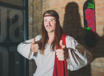 Ajl Anderson as Jesus Christ, Son of God. Photo: Tyson Call @clancycoop