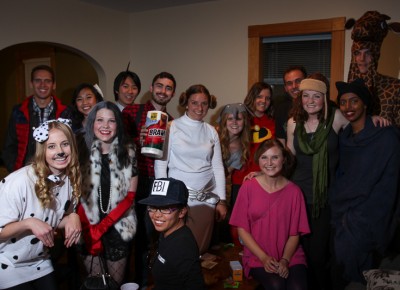 These wholesome undergrads kept it safe this Halloween. Photo: John Barkiple