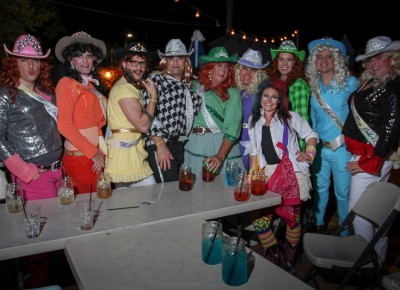 More than a dozen rodeo queens dominated The Sun Trapp on Halloween. Photo: John Barkiple