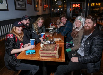 Ute fans found delicious pizza at Este, too. Photo: John Barkiple