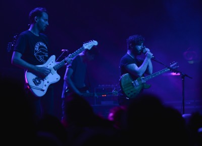 Yannis Philippakis and Jimmy Smith of Foals. Photo: Andy Fitzgerrell