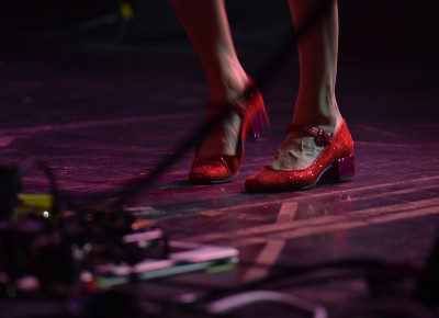 Nikki Monninger's ruby-red slippers. Photo: Andy Fitzgerrell