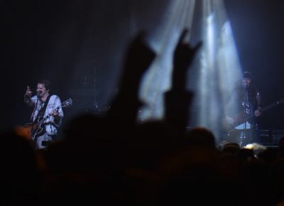 Brian Aubert and Nikki Monninger of Silversun Pickups. Photo: Andy Fitzgerrell