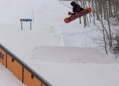 Keb Heasley, 17 & Under Men's Snowboard, 1st Place. Frontside 360. Photo: Chris Kiernan