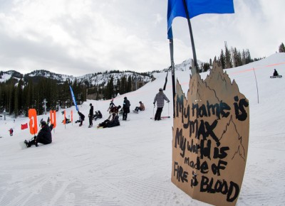 Signs like this dotted the course for SLUG Games: Fury Road. Photo: Niels Jensen