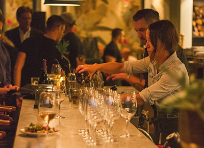 The marble bar and bucketed lights created the perfect bit of ambience to help you decompress from a stressful day at the office. Photo: Talyn Sherer