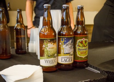 Epic Brewery’s finest ales patiently await their drinking companions on the table. Photo: Talyn Sherer