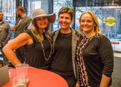 (L-R) Cammie Cable, Le Croissant owner Kelly Lake and Kandi Phillips talk shop after I snap a quick pic. Photo: Talyn Sherer