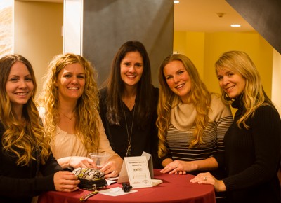 (L-R) Kelsey Ellis, Lisa Harris, Nicole Dean, Aspen Perry and Cara Robertson thoroughly enjoyed the Thursday night performance. Photo: Talyn Sherer