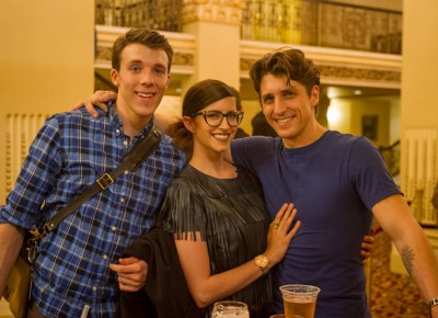 (L-R) Tyler Gum, Loren Threet and Christopher Ruud came out to enjoy a beer with us post-performance on Thursday night. Photo: Talyn Sherer