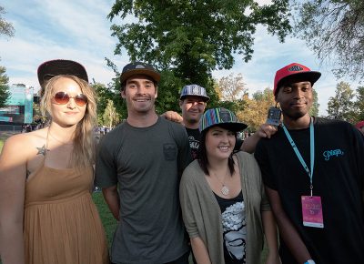 The Discrete team had some ladies stoked on their fresh hats. Photo: JoSavagePhotography.com