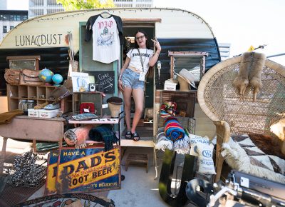 Brooke Campos had a sweet setup for her vintage eclectic shop, Luna Dust. Photo: JoSavagePhotography.com