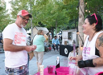 This fellow was wearing a perfectly themed T-shirt to be swinging by the Planned Parenthood booth. Photo: JoSavagePhotography.com