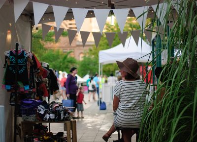 A vendor looks on as DIY Fest continues on Friday night. Photo: @snowlenda