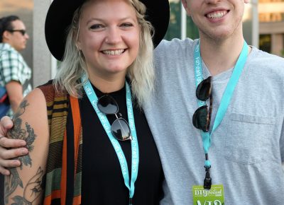 (L–R) Kait McNally and Jake Malenick had the inside track on CLC secrets after Malenick employed the crafty tricks he learned as an intern for Craft Lake City. Photo: John Barkiple