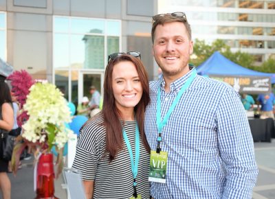 (L–R) Alicia and Jordan Reinheimer moved from Dallas last winter and have wanted to attend Craft Lake City since they first saw the signs and ads promoting the festival. Photo: John Barkiple