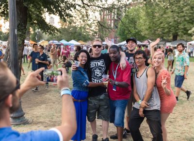 Tons of friends, old and new, gathering, taking photos and having fun. Photo: Logan Sorenson / @Lmsorenson