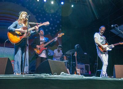 Jenny Lewis and her band. Photo: Scott Frederick