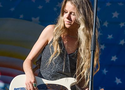 McKenna Petty, bassist for The Aces, warms up the crowd for Jenny Lewis. Photo: Scott Frederick