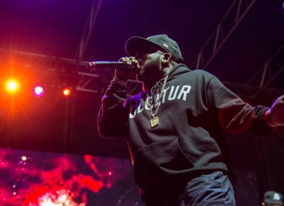 Big Boi stands above the crowd, showering them with lyrical brilliance. Photo: Colton Marsala