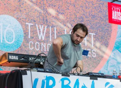 Local artist DJ Vagif plays his first set after graduating from New York City. Photo: Colton Marsala