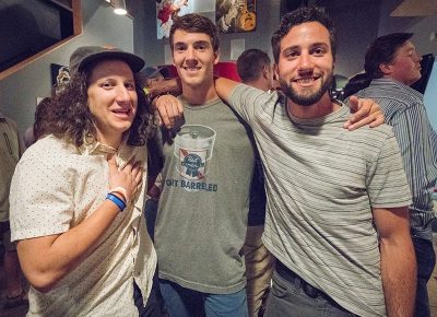 Jim Katsilometes celebrated his birthday with pal Will Cleary and his brother, Orie. Photo: JoSavagePhotography.com