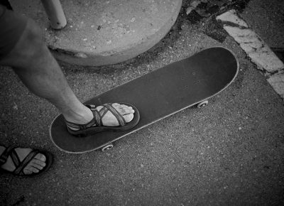 Brian Berec skated all day in Chacos. Photo: Sam Milianta