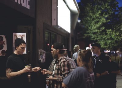 Patrons make their way to the ticket takers. Photo: Logan Sorenson @Lmsorenson