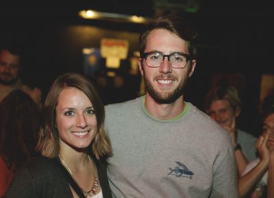 Megann Cullen and Tim Roddick enjoying a night out on a Thursday. Photo: Logan Sorenson @Lmsorenson