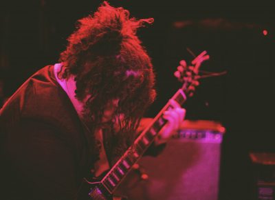 Drew Kirby playing guitar for Mothers at Urban Lounge. Photo: Logan Sorenson @Lmsorenson