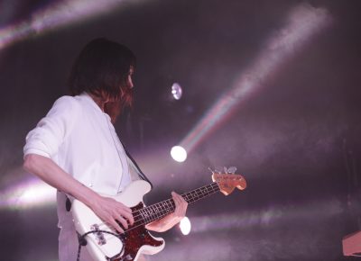 Backup guitarist for Tegan and Sara playing in SLC. Photo: @Lmsorenson