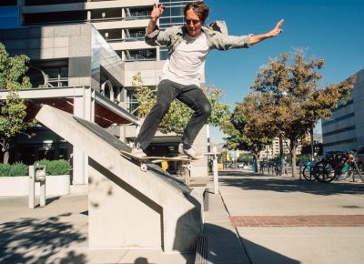 Nick Hubble, awkward angled nose manual. Photo: Niels Jensen