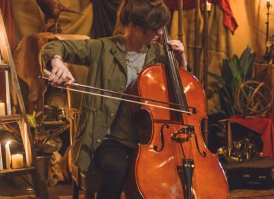 Ciera Black from Book on Tapeworm puts us all at ease with her symphonic cello performance. Photo: Talyn Sherer