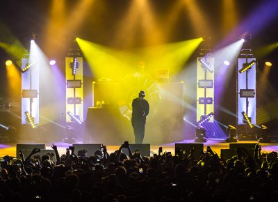 Lights flare Tuesday night at Saltair, as Mac Miller performs in front of SLC crowds. Photo: ColtonMarsalaPhotography.com