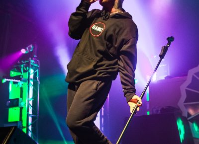 “Bathed in purple light, Mac Miller grooves on stage.” Photo: ColtonMarsalaPhotography.com