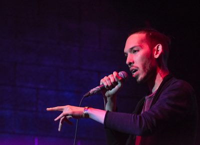 Malev Da Shinobi starts off his set bathed in blue and red stage lights. Photo: ColtonMarsalaPhotography.com