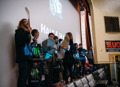 Winners receive custom board trophies made by Mark Judd. Photo: Niels Jensen